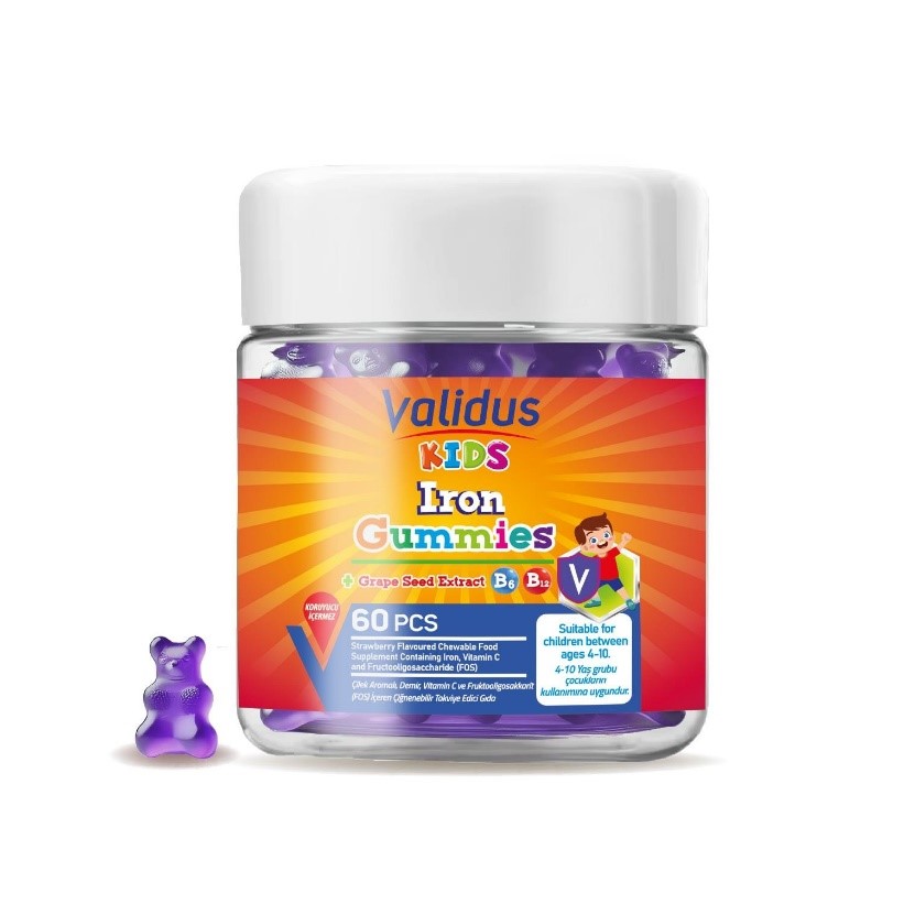 IBrxlObebnA5c4pBQqjVpIifhz116Z Validus Kids Iron + Vitamin C + Vitamin B6-B12 + FOS - Image 1