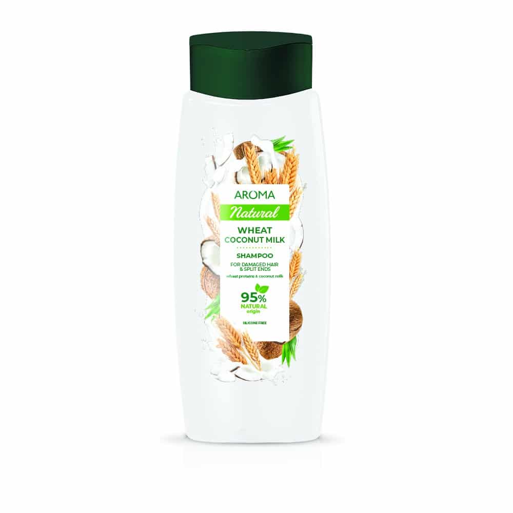 WfbOhvRcc9Mhvya45ZwyPGETGeDZps (1) Aroma შამპუნი NATURAL ხორბალი/ქოქოსის რძე 400მლ 0550 - Image 1