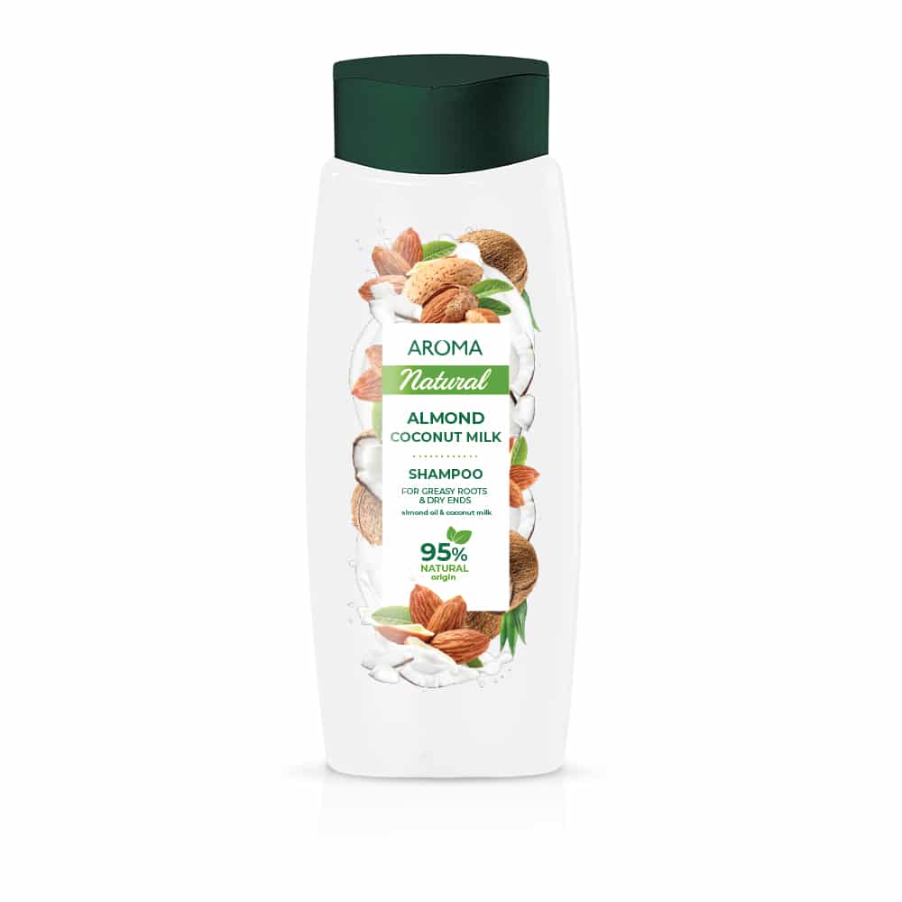 Y3gYOxjp10Ibe03cUTYumRLXckf01A Aroma შამპუნი NATURAL ნუში/ქოქოსის რძე 400მლ 9997 - Image 1